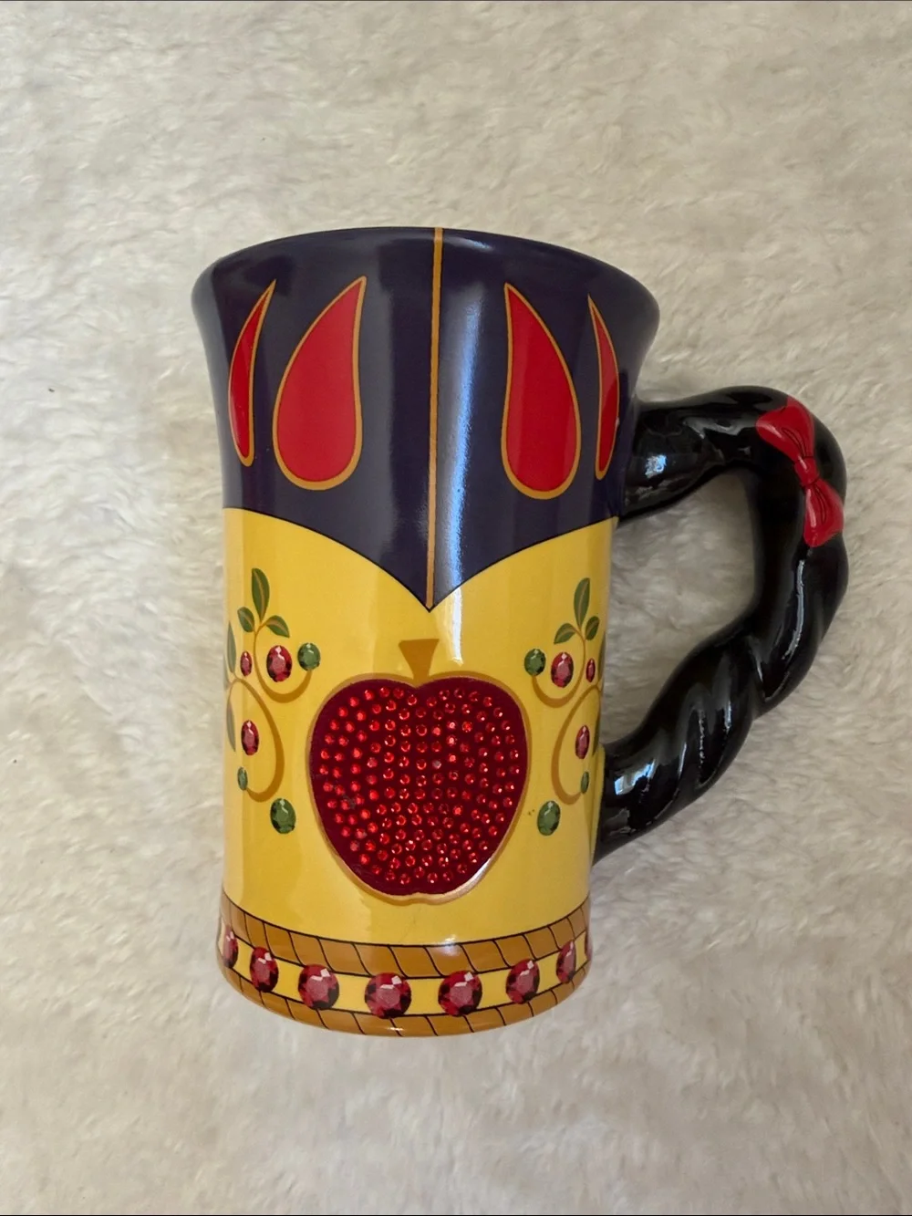 Disney Parks Snow White Signature Dress Deluxe Mug Rhinestone Apple 14 OZ
